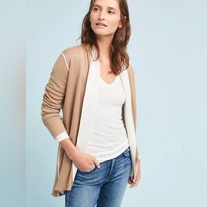 Michael Stars Anthropologie Reversible 2 Tone w/ Pockets Open front Cardigan XS